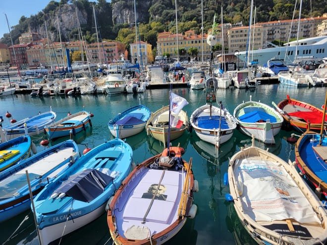 Colorful fishing boats