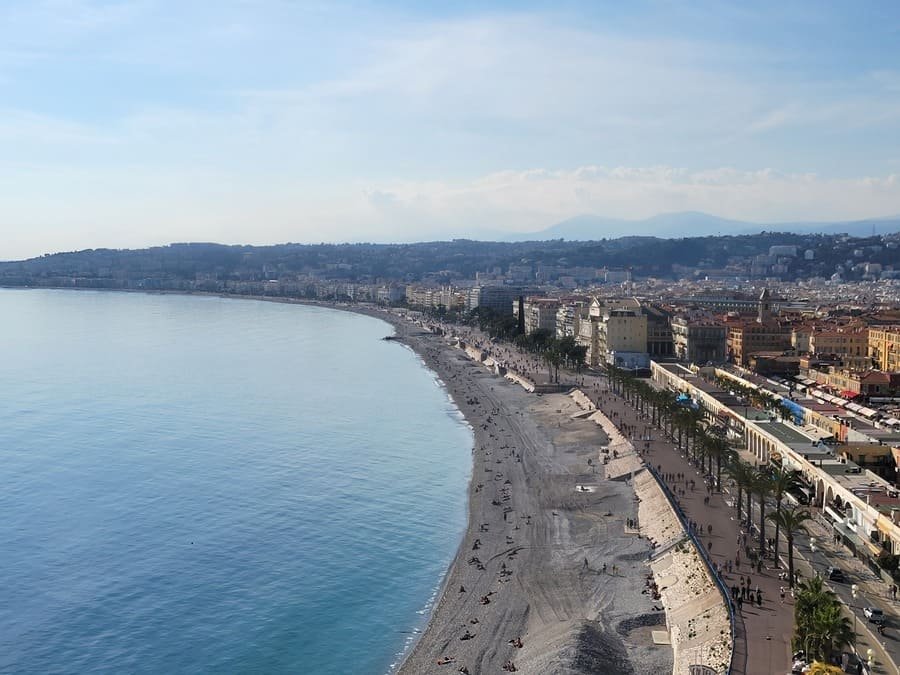 The course for the Nice International Half Marathon