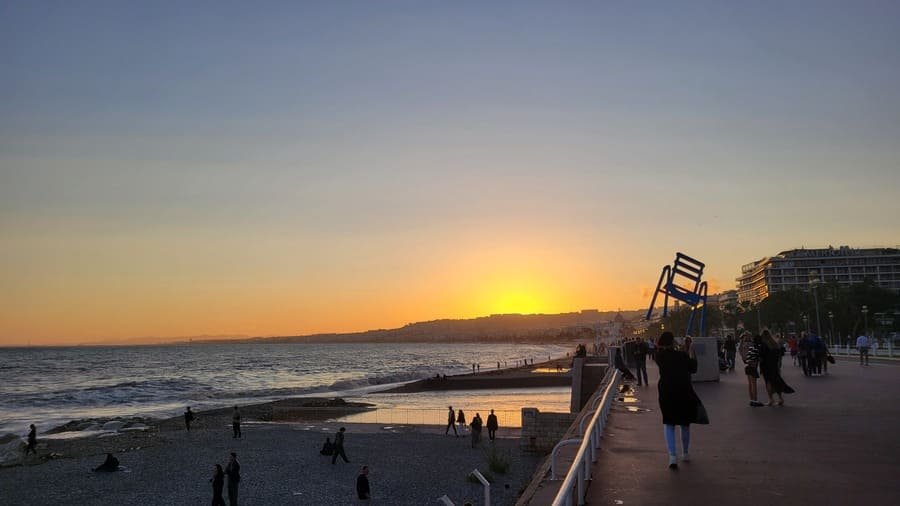 November sunset on Promenade des Anglais