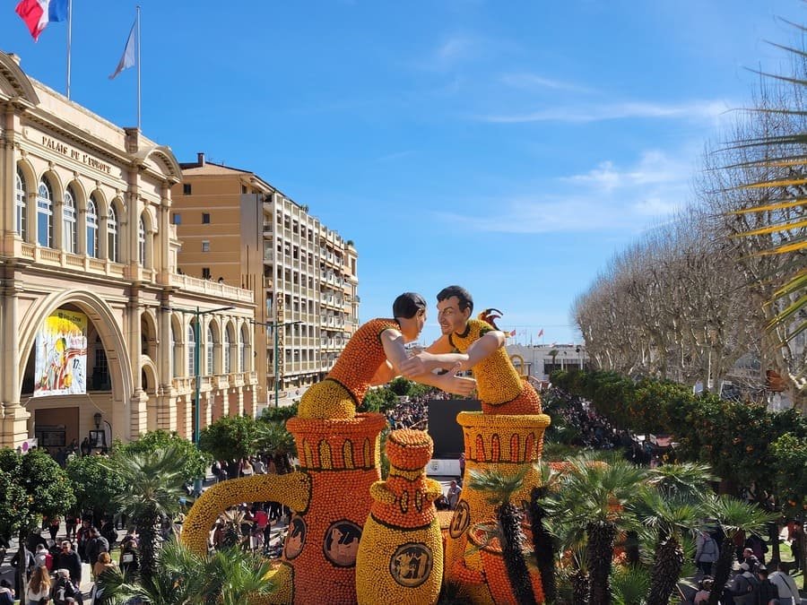 Sculpture made out of Citrus at Menton's Lemon Festival