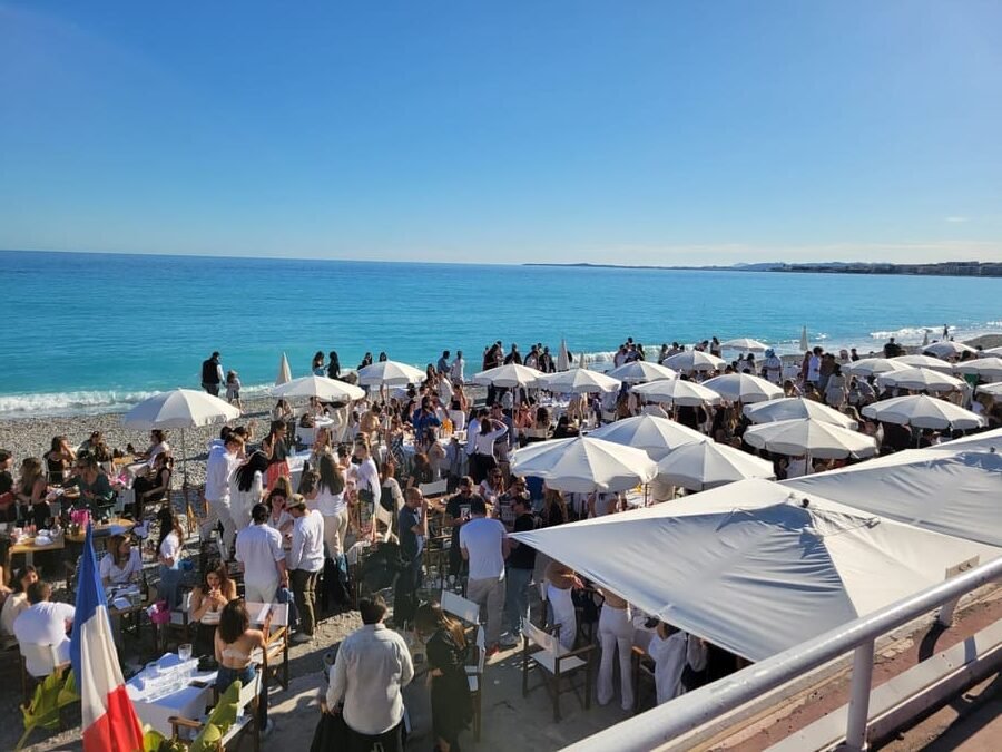 Beach Bar party in Nice along the Promenade des Anglais
